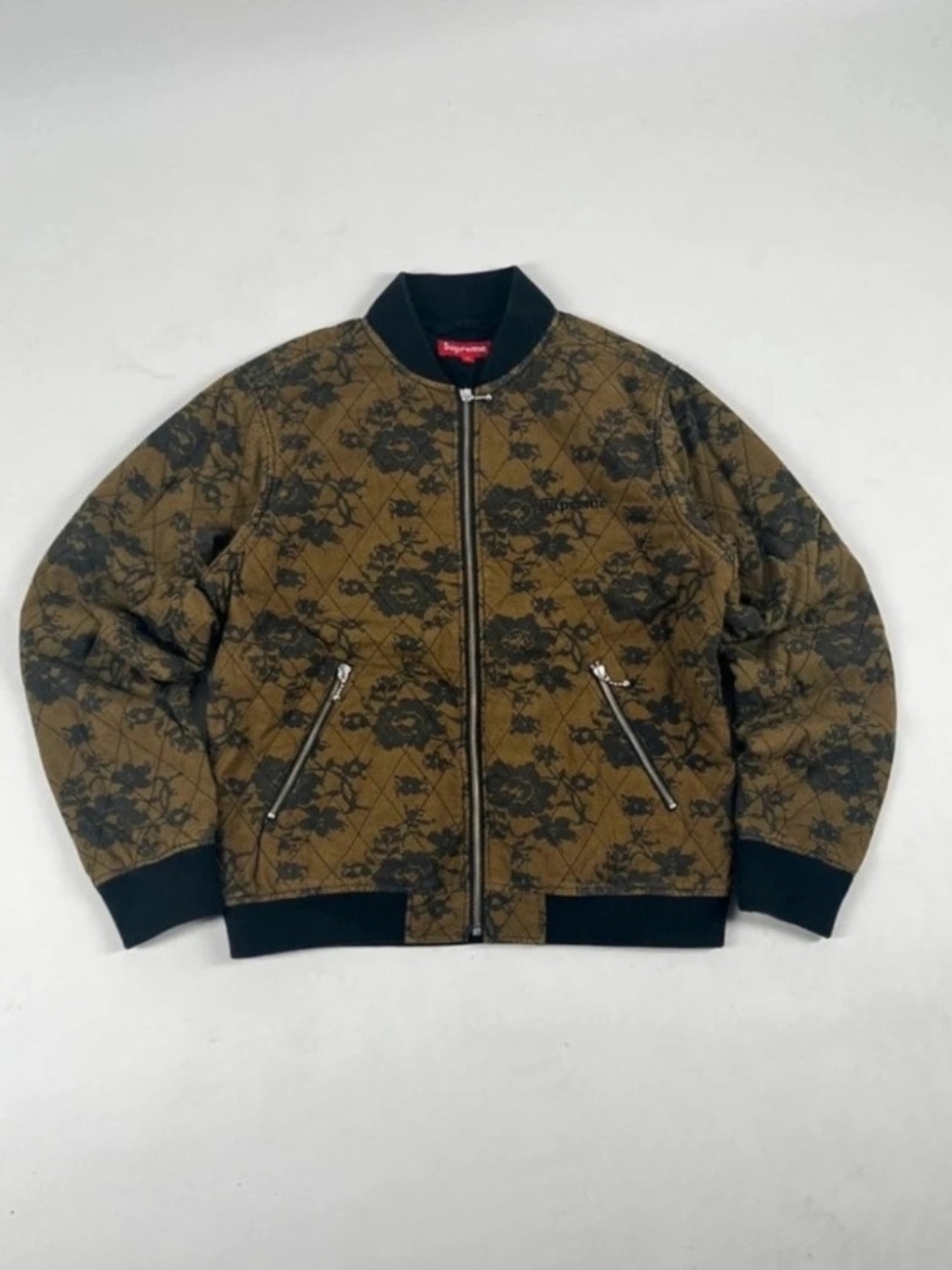 Supreme Rose Quilted Lace Bomber SS17 Mens Medium